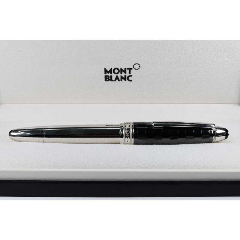 MontBlanc Meisterstuck Prisma Black Ceramic Solitaire LeGrand Fountain Pen  - ref:103100