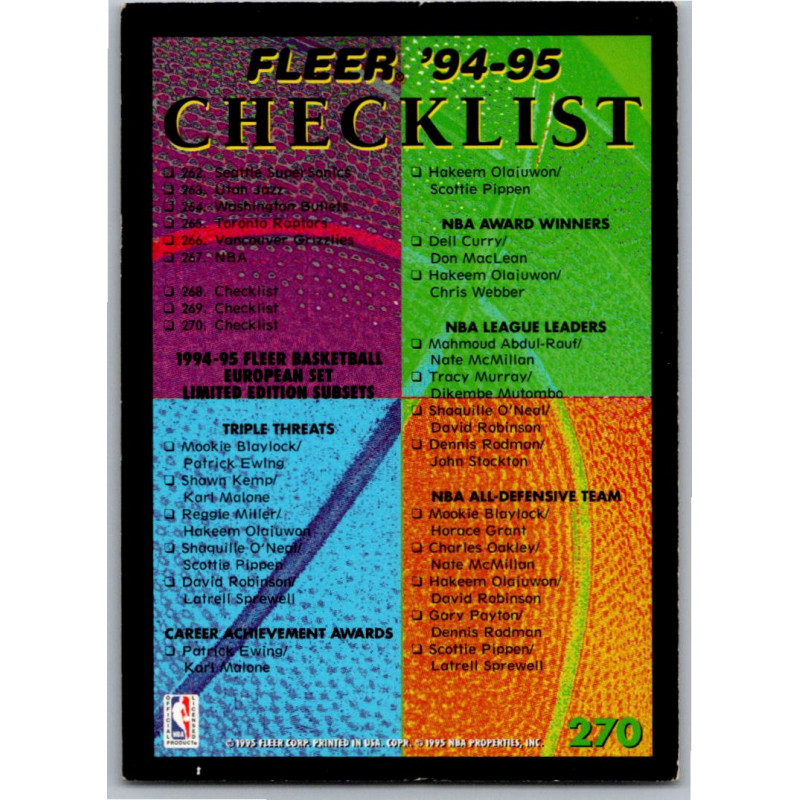 CHECKLIST  270