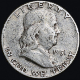 Half Dollar 1951 Franklin -...