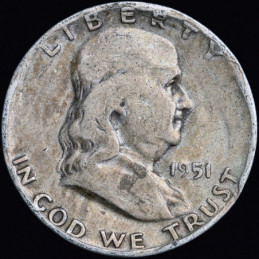 Half Dollar 1951 Franklin -...