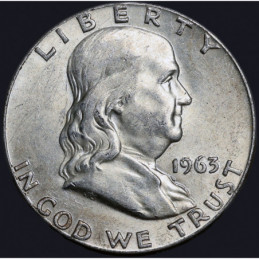 Half Dollar 1963 Franklin -...