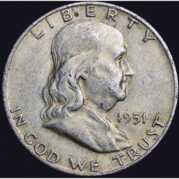 Half Dollar 1951 D Franklin...