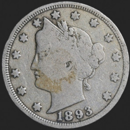 Etats Unis - 1893 - 5 Cents...