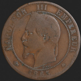 France - 1863 A - 10 Cts -...