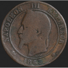 France - 1863 A - 10 Cts -...