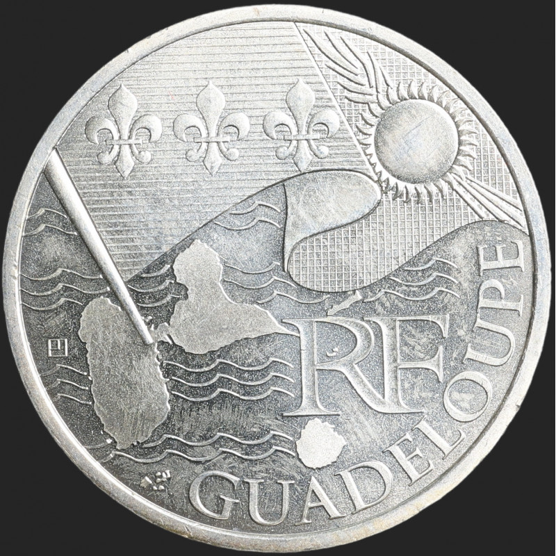 France - 2010 - 10 Euro - Silver - Guadeloupe