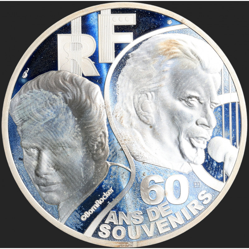 France - 2020 - 10 Euro - Silver - Johnny Hallyday