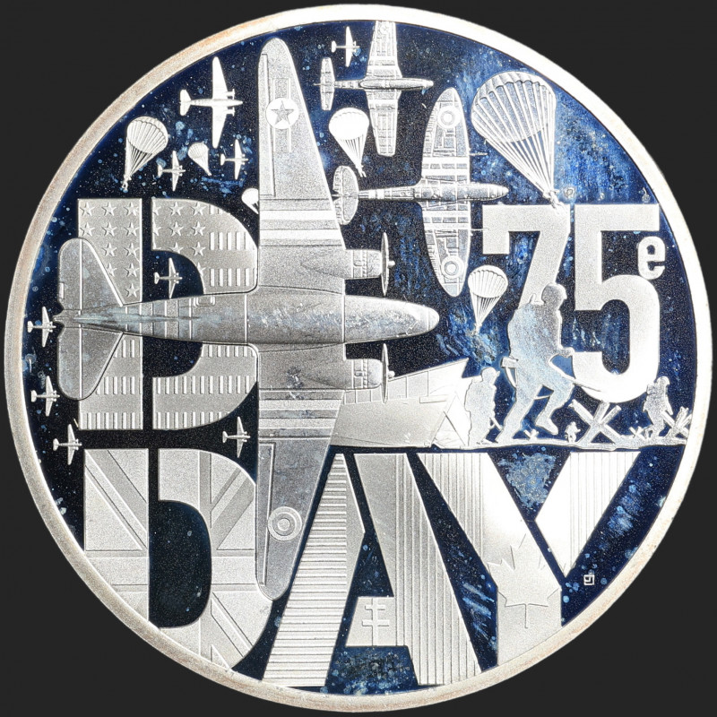 France - 2019 - 10 Euro - Silver - D-Day - UNC