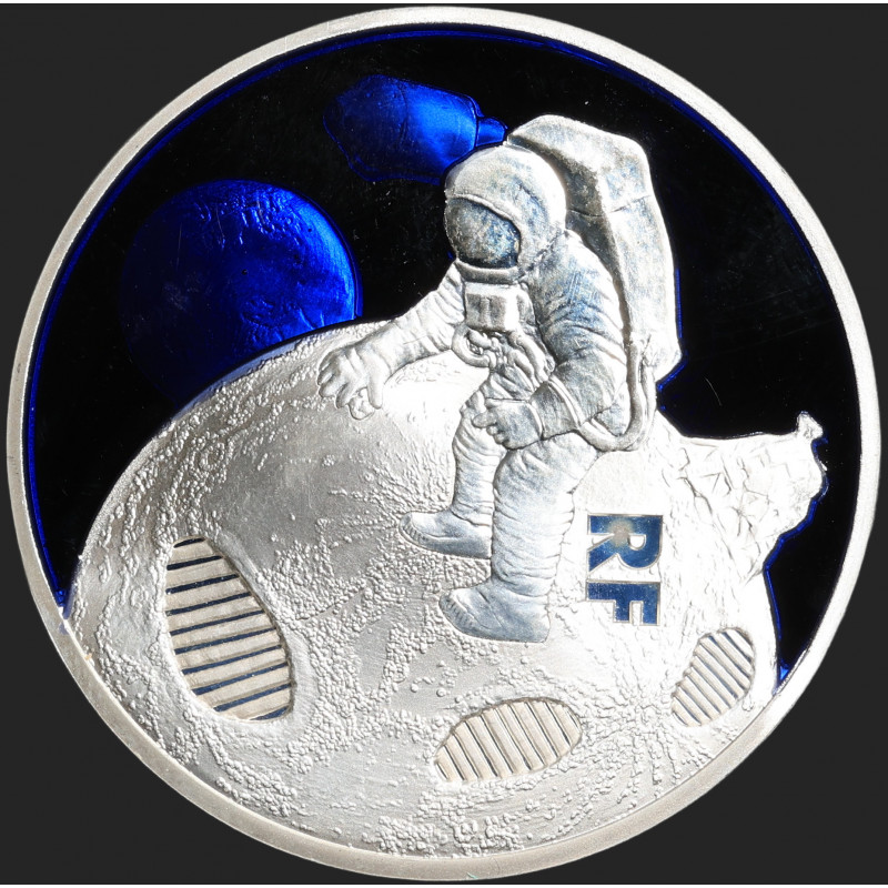 France - 2019 - 10 Euro - Silver - Premier Pas sur la Lune - UNC