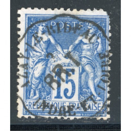 Sage 15 c. Bleu - Cachet...