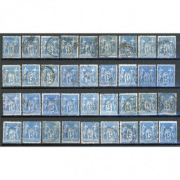 Lot de 36 Sage 15 c. Bleu -...