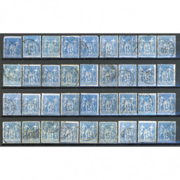 Lot de 36 Sage 15 c. Bleu -...