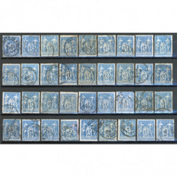 Lot de 36 Sage 15 c. Bleu -...