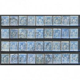 Lot de 36 Sage 15 c. Bleu -...