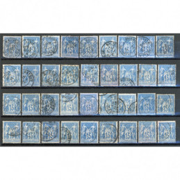 Lot de 36 Sage 15 c. Bleu -...