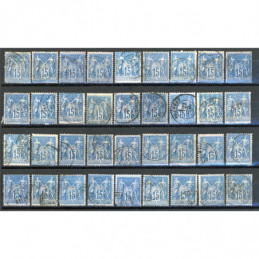 Lot de 36 Sage 15 c. Bleu -...