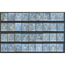 Lot de 36 Sage 15 c. Bleu -...