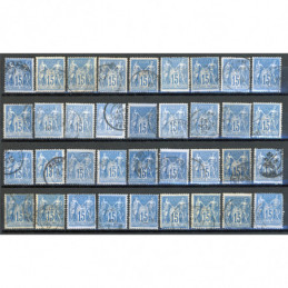 Lot de 36 Sage 15 c. Bleu -...
