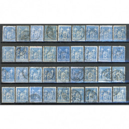 Lot de 36 Sage 15 c. Bleu -...