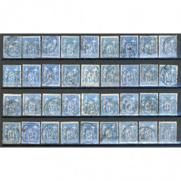 Lot de 36 Sage 15 c. Bleu -...
