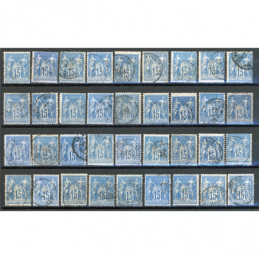 Lot de 36 Sage 15 c. Bleu -...