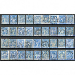 Lot de 36 Sage 15 c. Bleu -...