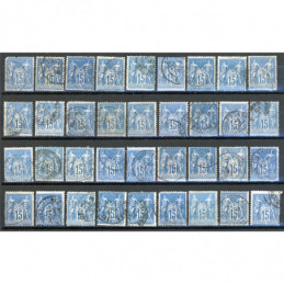 Lot de 36 Sage 15 c. Bleu -...