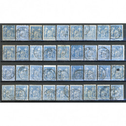 Lot de 36 Sage 15 c. Bleu -...