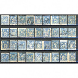 Lot de 36 Sage 15 c. Bleu -...