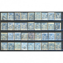 Lot de 36 Sage 15 c. Bleu -...