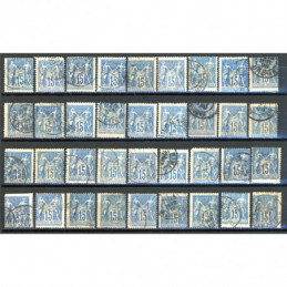 Lot de 36 Sage 15 c. Bleu -...