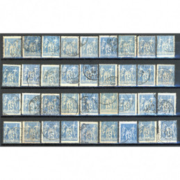 Lot de 36 Sage 15 c. Bleu -...