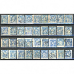 Lot de 36 Sage 15 c. Bleu -...