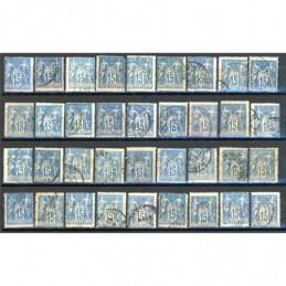 Lot de 36 Sage 15 c. Bleu -...