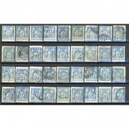 Lot de 36 Sage 15 c. Bleu -...