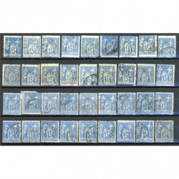 Lot de 36 Sage 15 c. Bleu -...