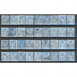 Lot de 36 Sage 15 c. Bleu -...
