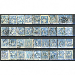 Lot de 36 Sage 15 c. Bleu -...