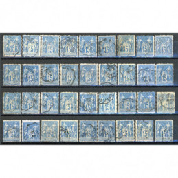 Lot de 36 Sage 15 c. Bleu -...