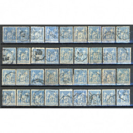 Lot de 36 Sage 15 c. Bleu -...