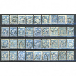 Lot de 36 Sage 15 c. Bleu -...