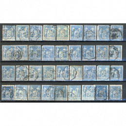 Lot de 36 Sage 15 c. Bleu -...
