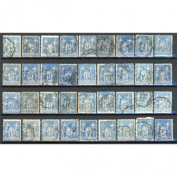 Lot de 36 Sage 15 c. Bleu -...