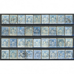 Lot de 36 Sage 15 c. Bleu -...