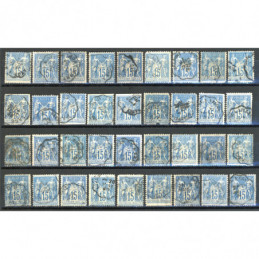 Lot de 36 Sage 15 c. Bleu -...