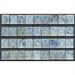 Lot de 36 Sage 15 c. Bleu -...