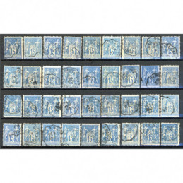 Lot de 36 Sage 15 c. Bleu -...