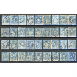 Lot de 36 Sage 15 c. Bleu -...