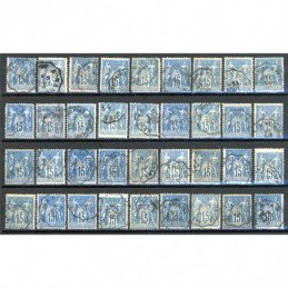 Lot de 36 Sage 15 c. Bleu -...