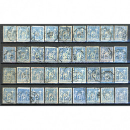 Lot de 36 Sage 15 c. Bleu -...